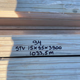 Innenverkleidung STV 15x95x3900, unbehandelt, Kiefer, Demontagegrundstück (1033,5jm)