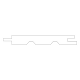 Profilholz, Saunapaneel STS4P 18x185, wärmebehandelt, Radiatakiefer